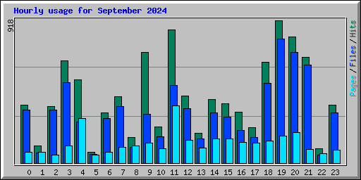 Hourly usage for September 2024