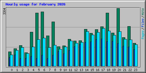 Hourly usage for February 2026