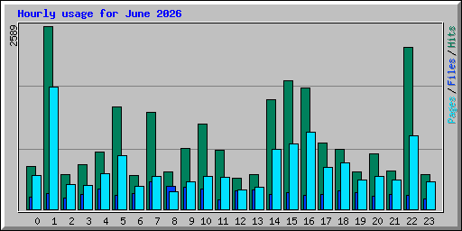 Hourly usage for June 2026