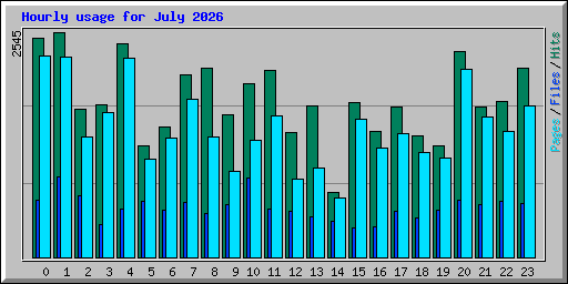 Hourly usage for July 2026