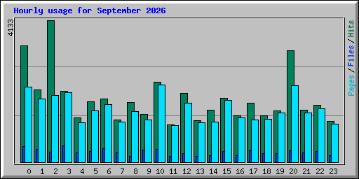 Hourly usage for September 2026