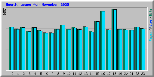 Hourly usage for November 2025
